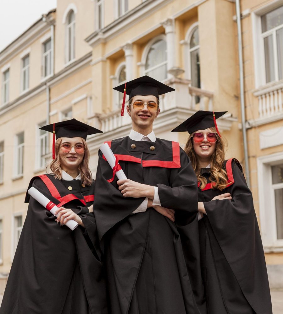 Graduate celebrating completion of the MBA program in Saudi Arabia for Salford education.